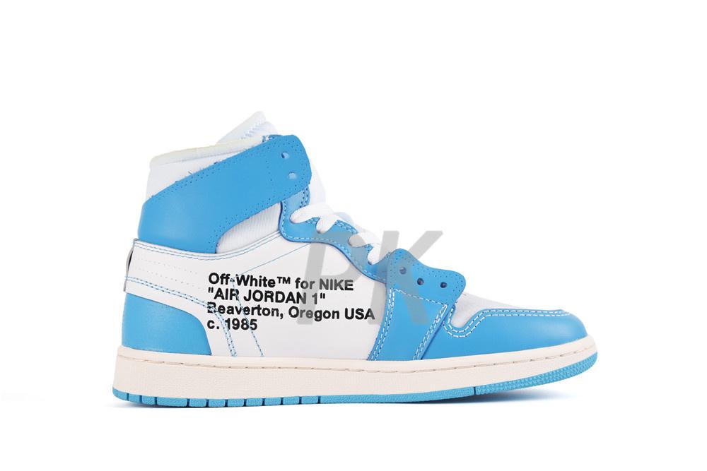 PK GOD X YIFU RETAIL FACTORY OFF WHITE X AIR JORDAN 1 POWDER BLUE UNC RETAIL MATERIALS ready limited